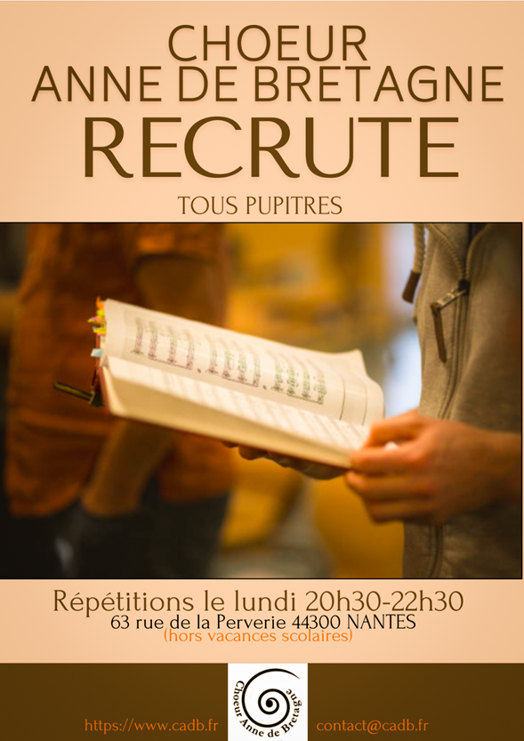 2025 CADB recrutement choristes Nantes